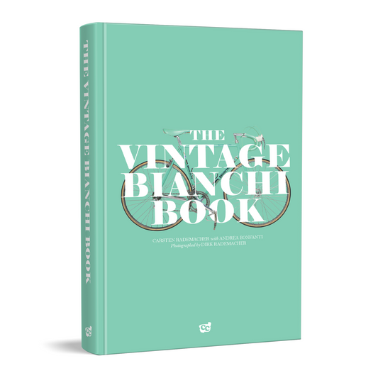 The Vintage Bianchi Book front cover tilted